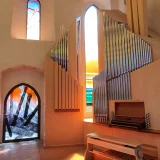 Walldorf Orgel und südl. Eingangstür  Foto von Christina Böhm